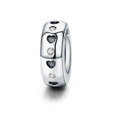 Simple Heart & CZ Spacer Charm
